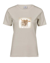 Lade das Bild in den Galerie-Viewer, Kälble Zwillingspaar - Bio-Baumwolle Damen T-Shirt
