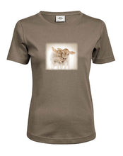 Lade das Bild in den Galerie-Viewer, Kälble Zwillingspaar - Bio-Baumwolle Damen T-Shirt