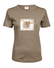 Lade das Bild in den Galerie-Viewer, Kälble Zwillingspaar - Bio-Baumwolle Damen T-Shirt