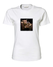 Lade das Bild in den Galerie-Viewer, Schmusende Kühe - Bio-Baumwolle Damen T-Shirt
