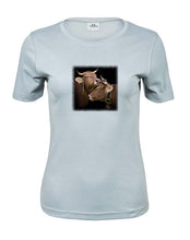 Lade das Bild in den Galerie-Viewer, Schmusende Kühe - Bio-Baumwolle Damen T-Shirt
