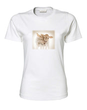 Lade das Bild in den Galerie-Viewer, Kälble Zwillingspaar - Bio-Baumwolle Damen T-Shirt
