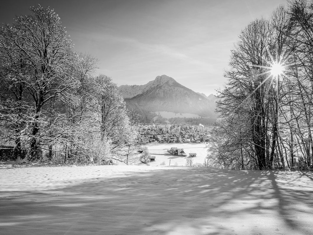 Oberstdorf im Winter s/w 1001008
